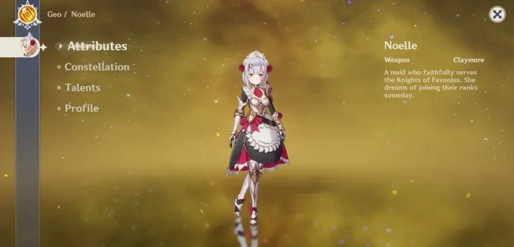 Noelle in Genshin Impact.