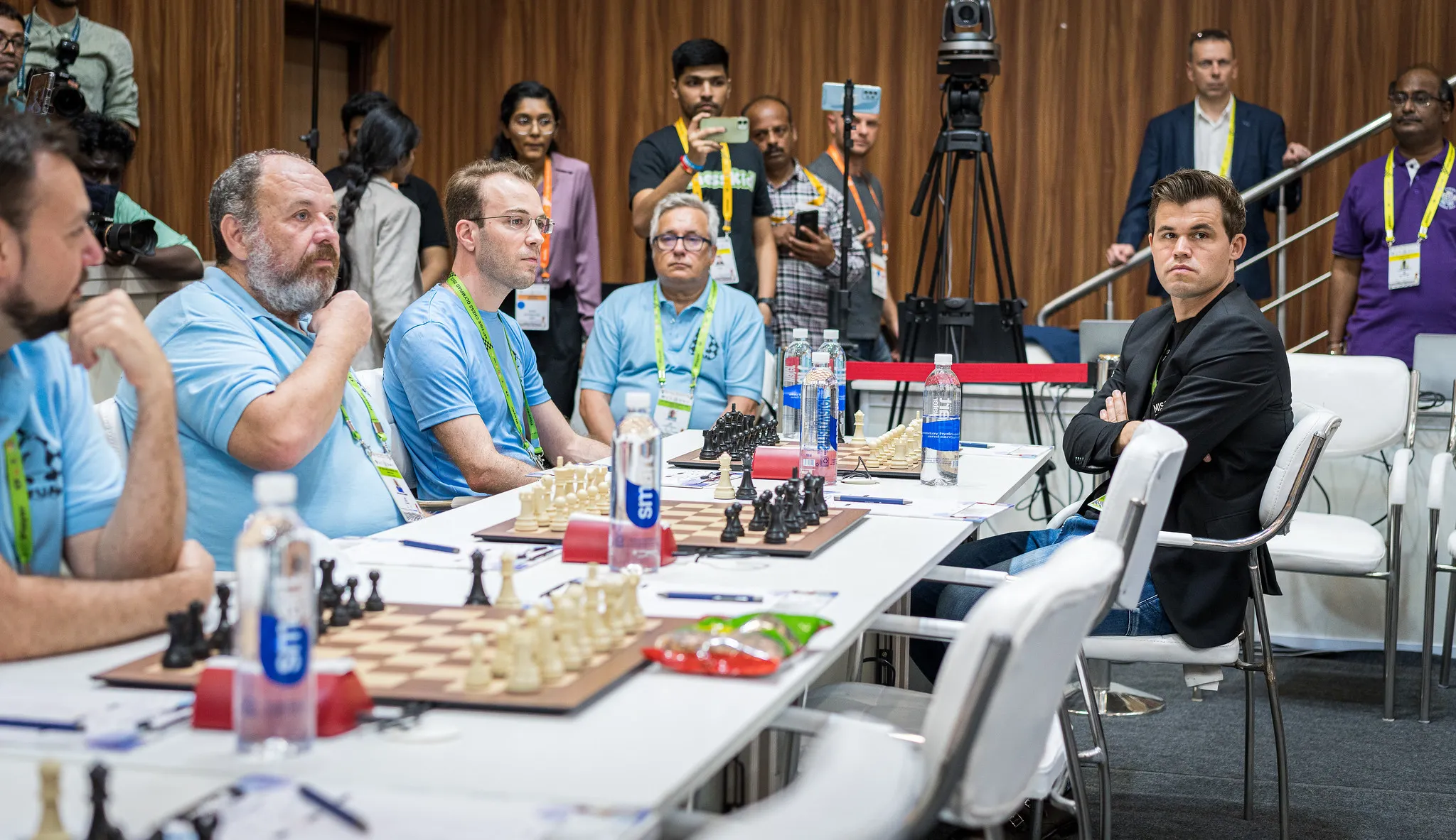 Magnus Carlsen at the 2022 Chess Olympiad in Chennai