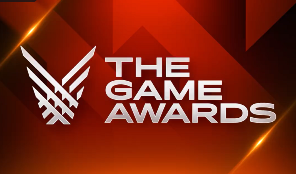 The Game Awards logo, featuring a word mark and a red background.