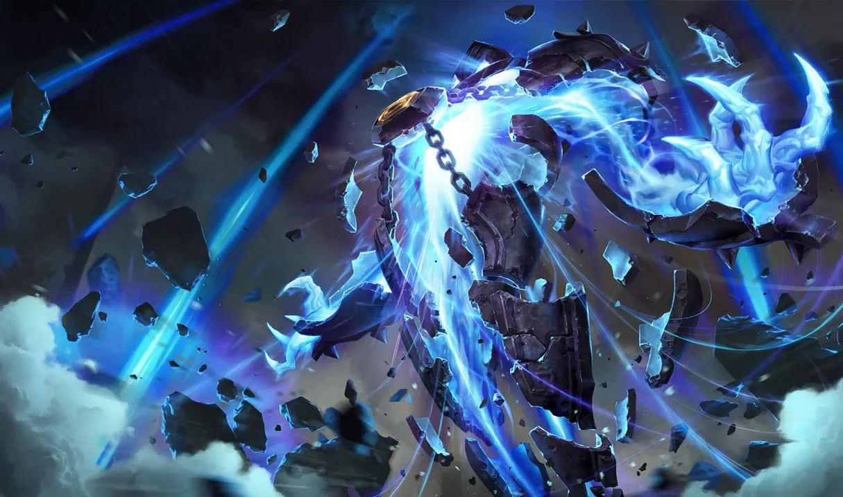 The basic splash art for League of Legends champion Xerath.