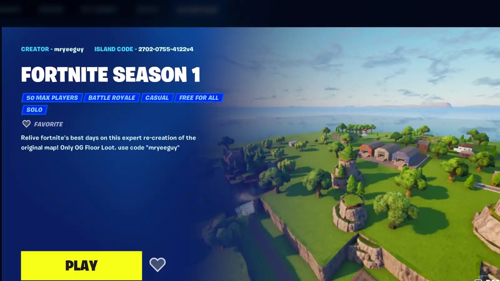 Fortnite Season 1 map photo