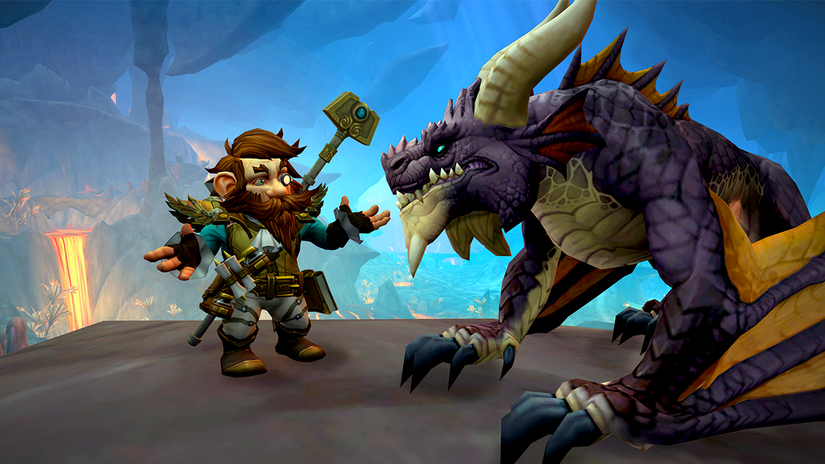 Gnome with Dragonriding drake in Zaralek Cavern