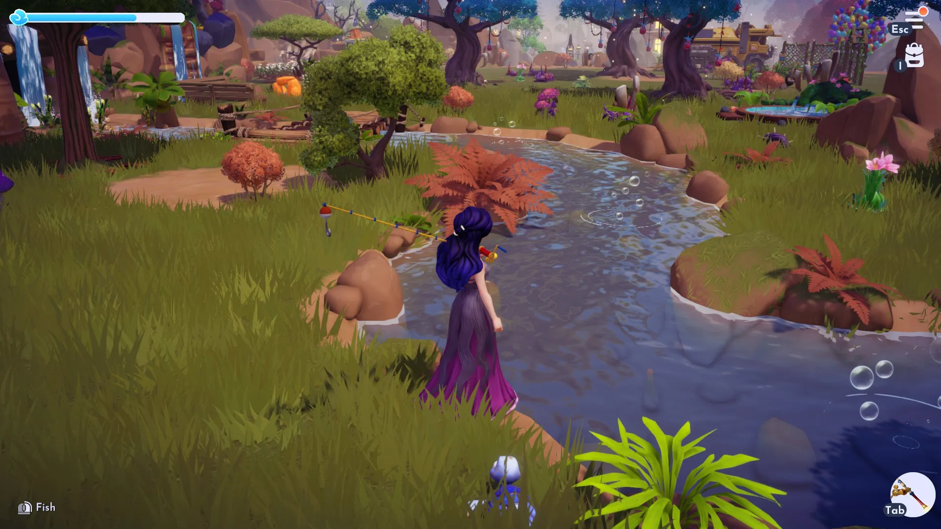 The player looking at a submerged Emerald Bottle. 