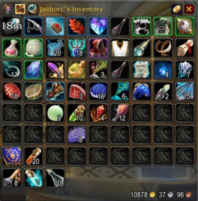 Bagnon improves the inventory interface in WoW.