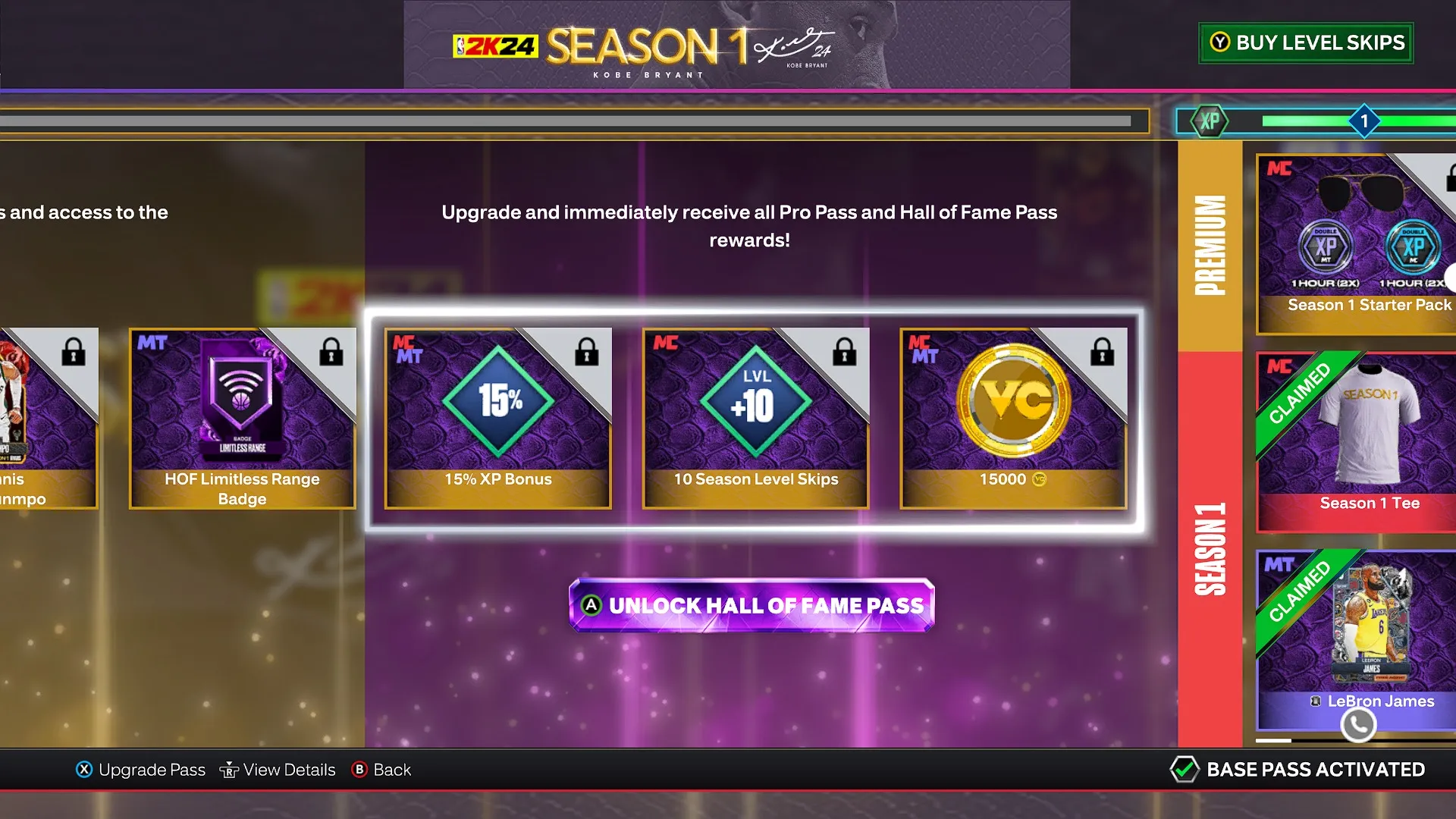 Hall of Fame Season Pass offer in NBA 2K24