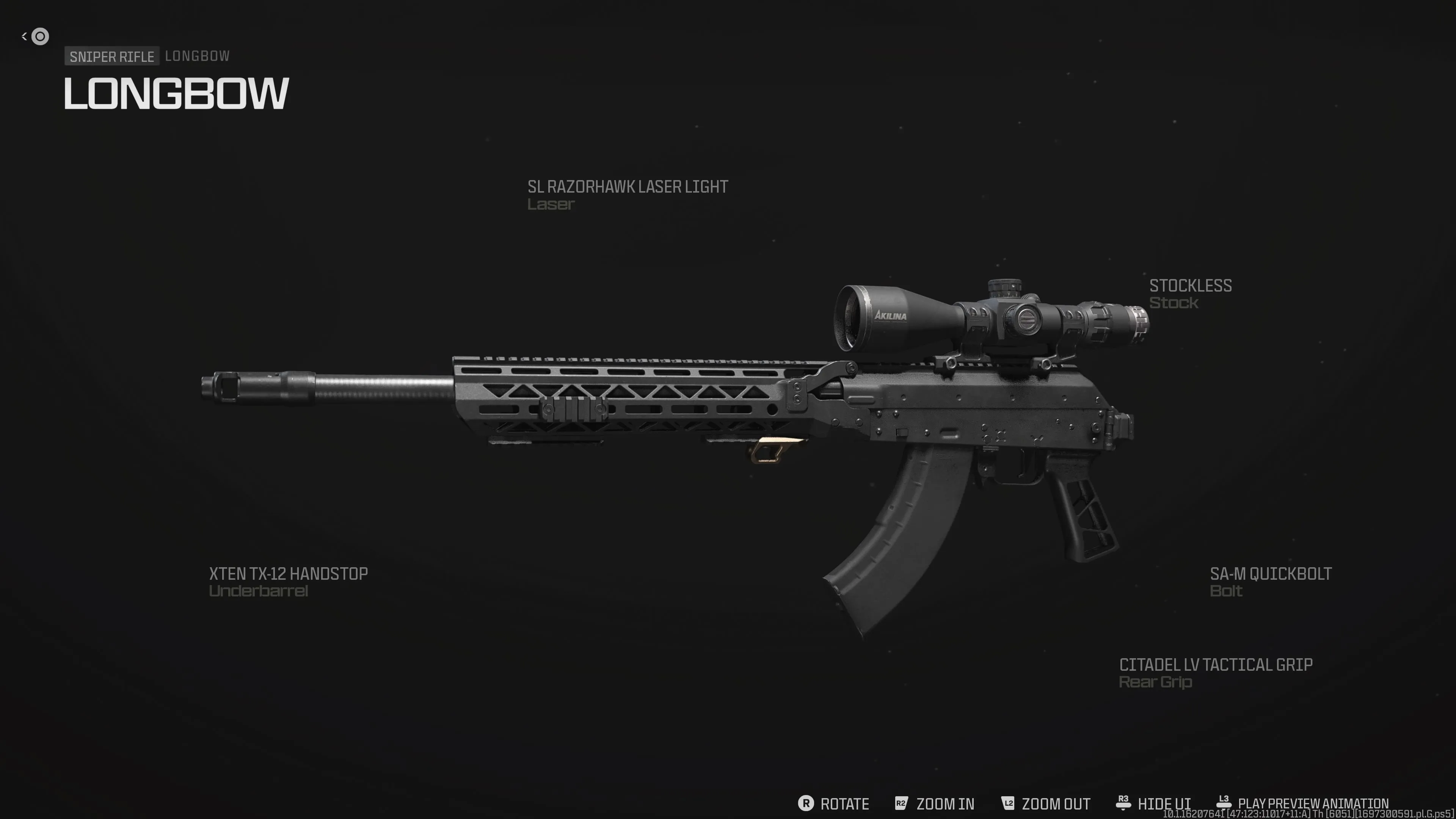 The Longbow being displayed in MW3.