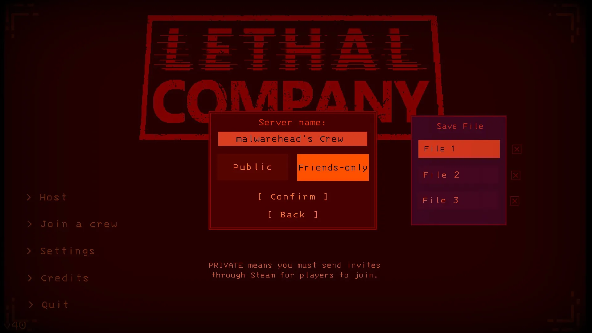 Lethal Company: Save files