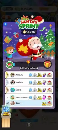 Santa's Sprint Leaderboard