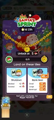 Santa's Sprint rewards