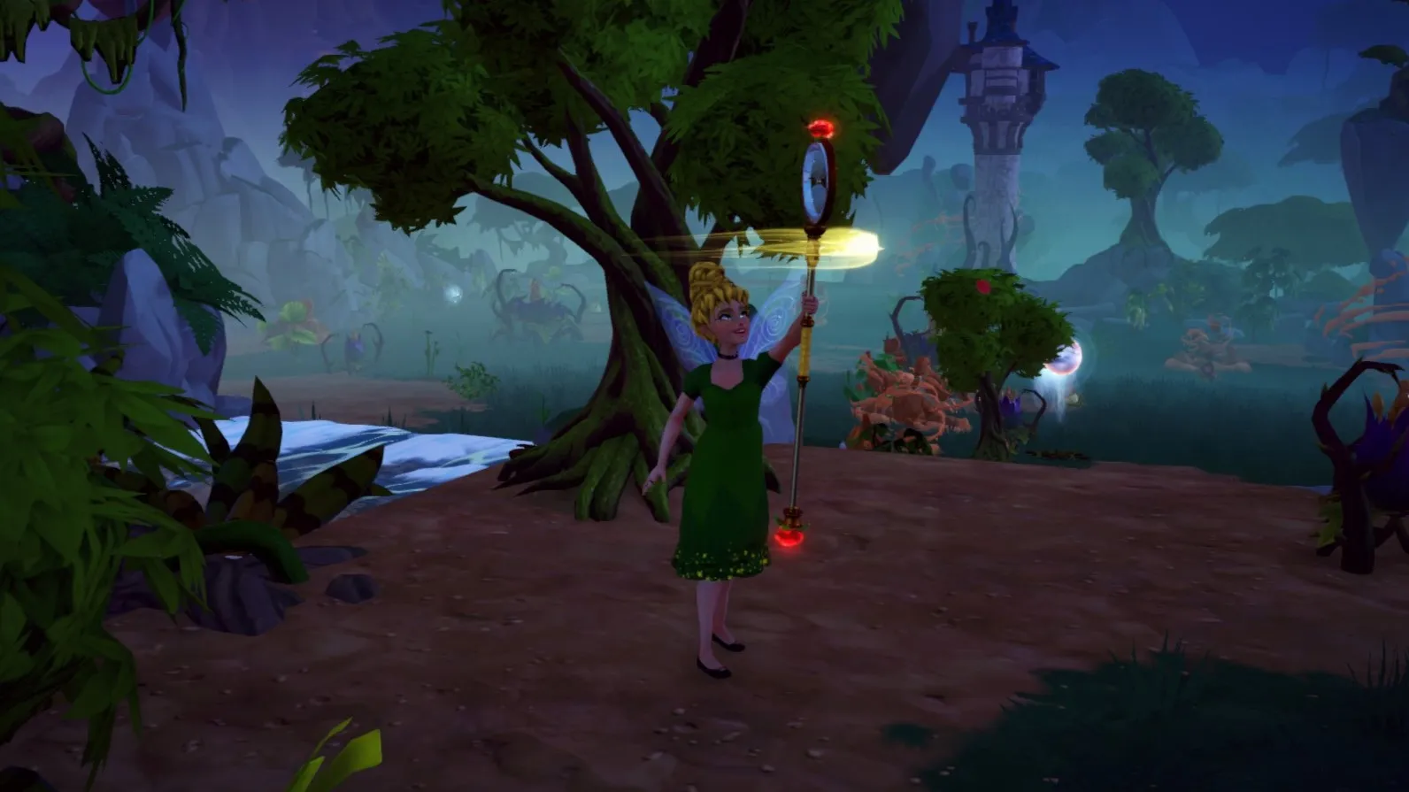 The player using their Royal Hourglass tool to find hidden treasure.