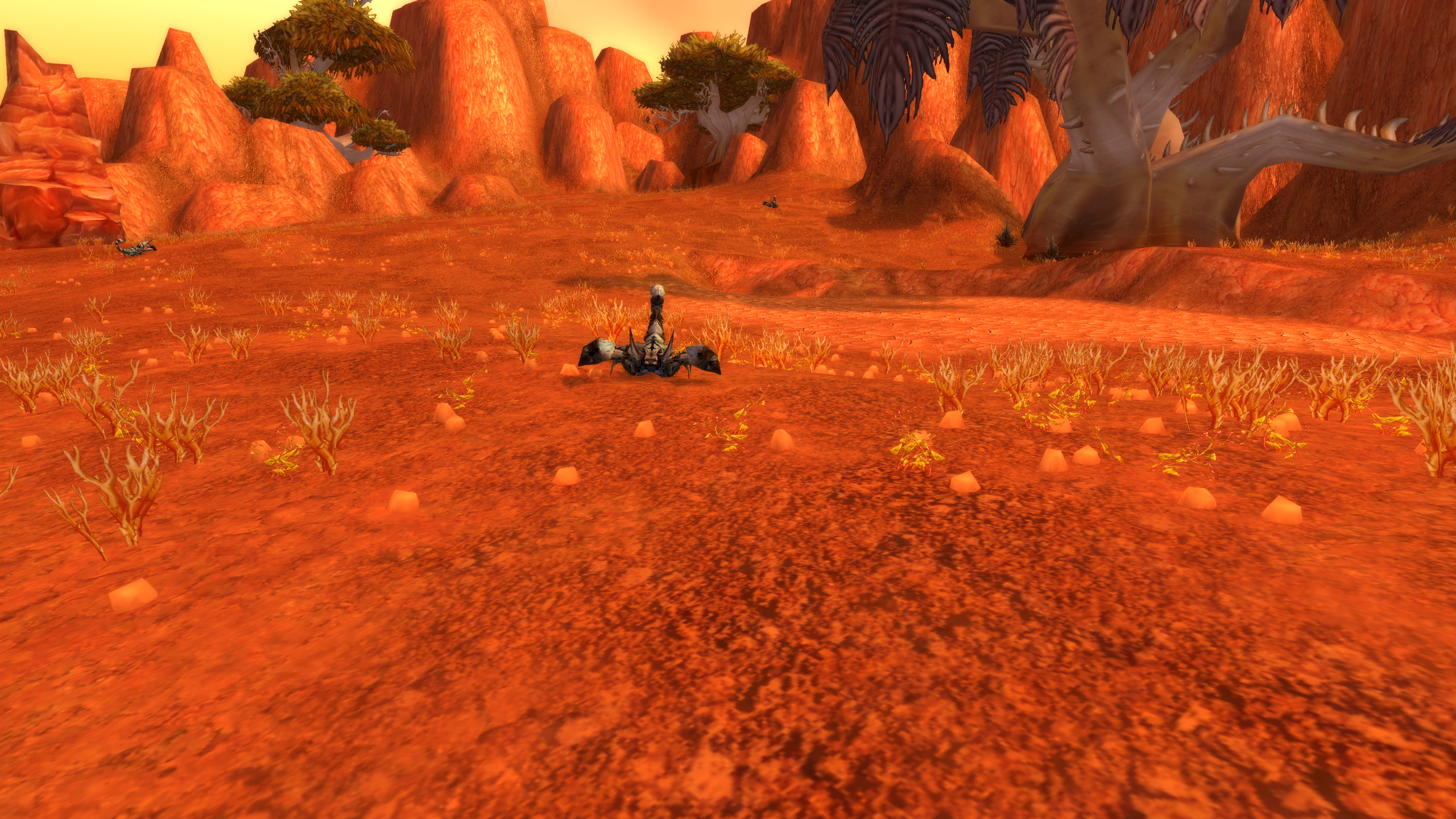 A Scorpid in the desert in WoW Classic.