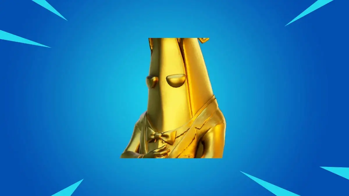 Golden Agent Peely skin in Fortnite