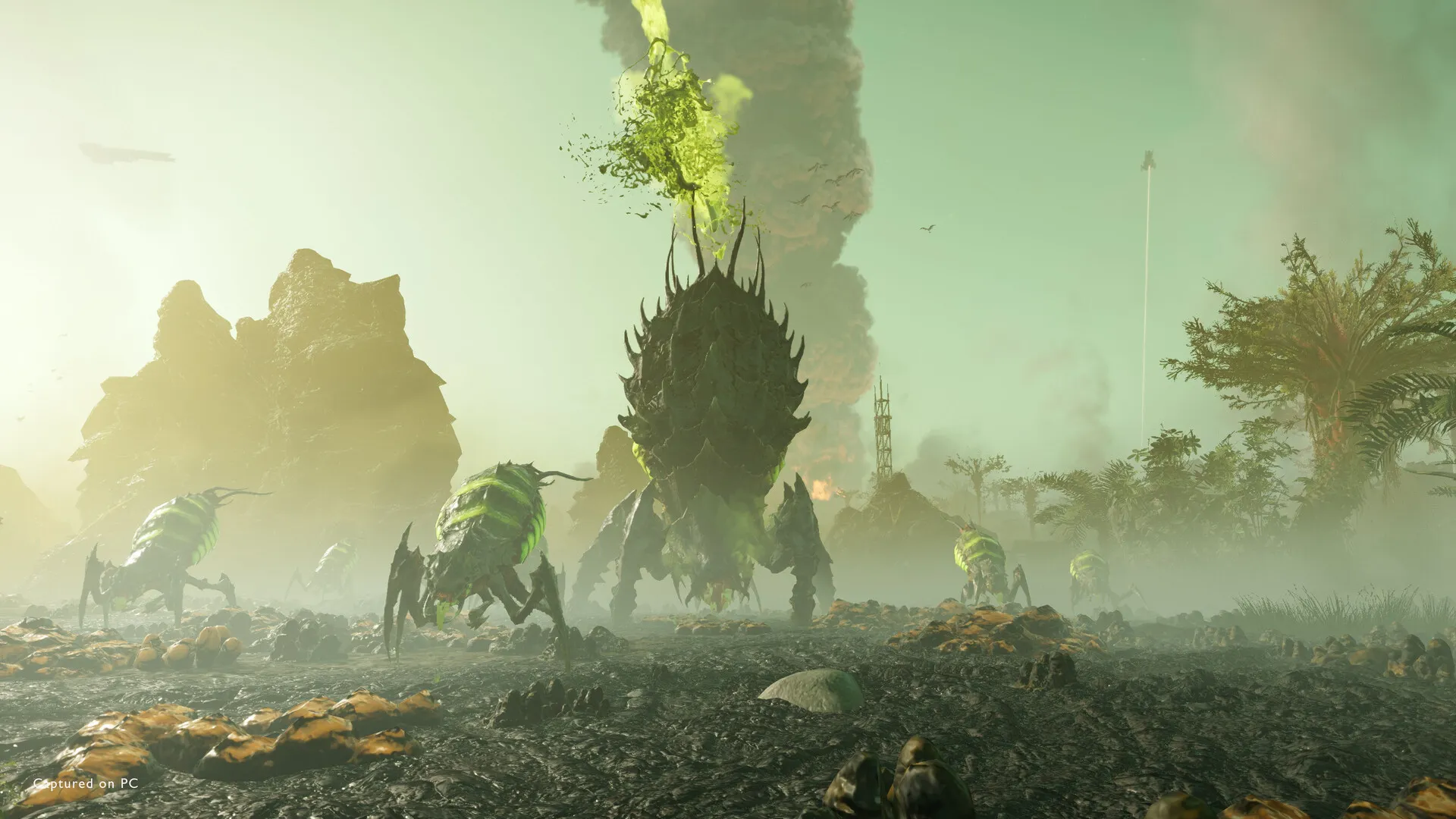 Alien creatures in Helldivers 2