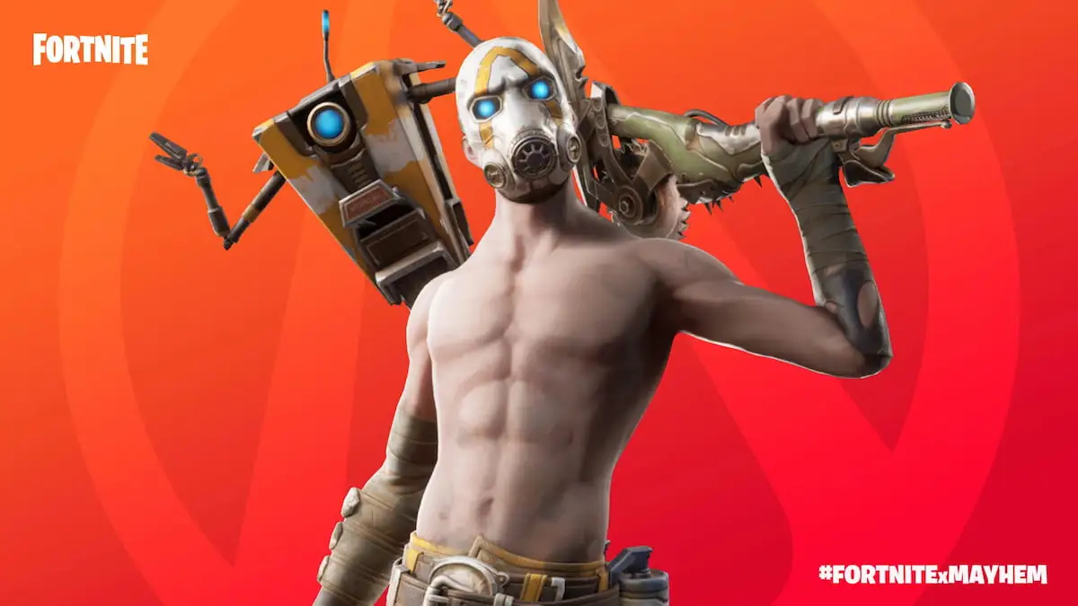 Borderlands Psycho and Claptrap as Fortnite skins