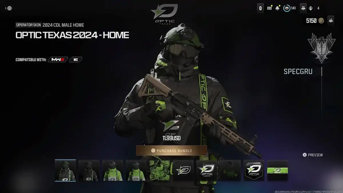 Optic Texas skin in MW3.