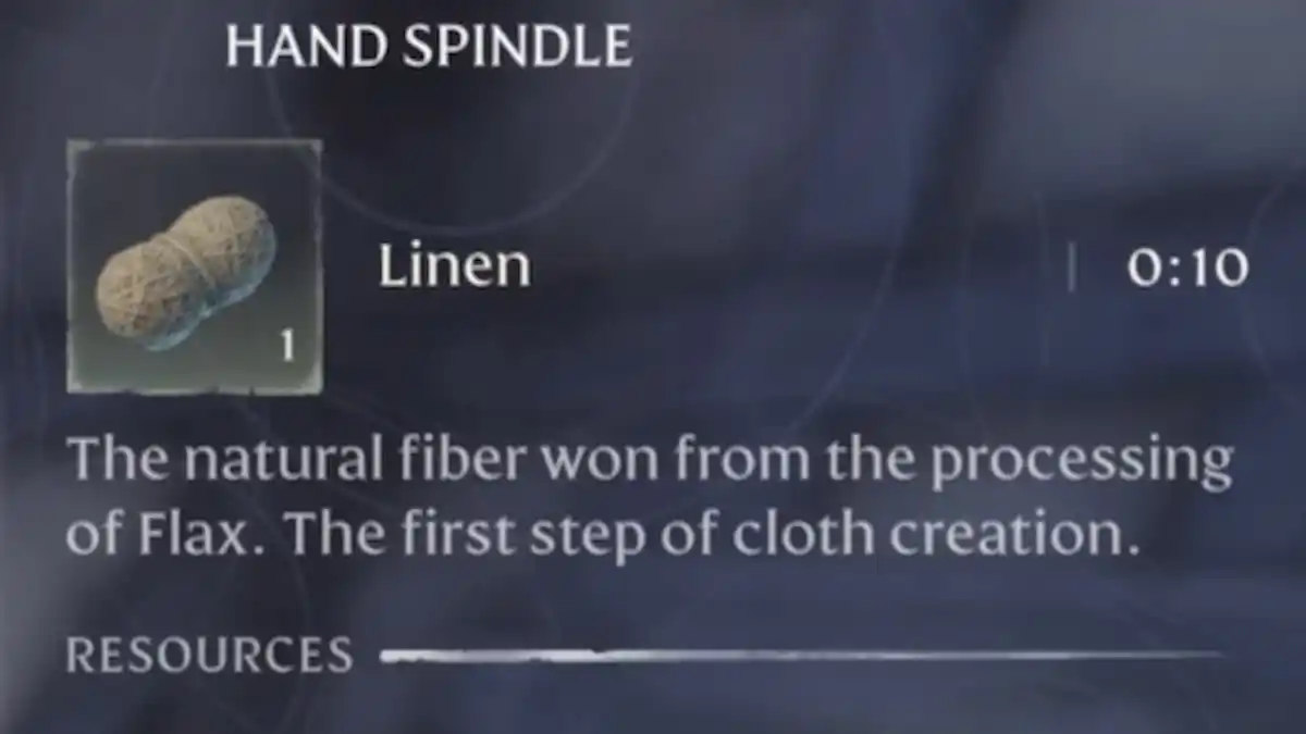 Linen description in Enshrouded.