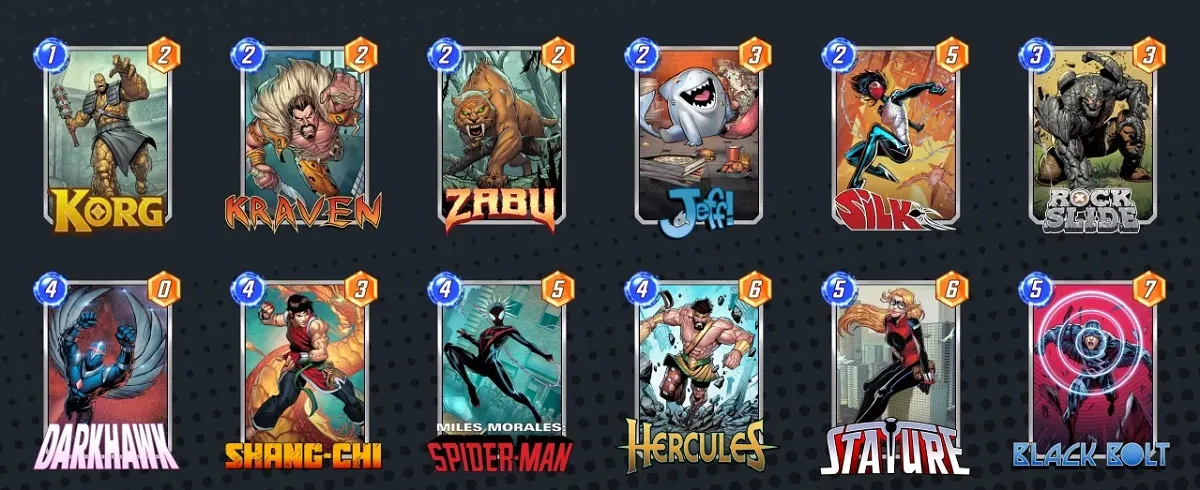 Marvel Snap Hercules Darkhawk deck