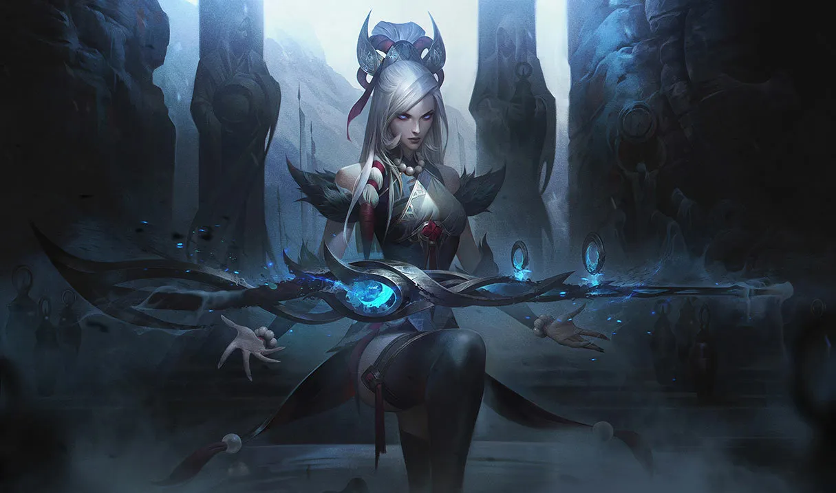 The Snow Moon Caitlyn skin in League of Legends.