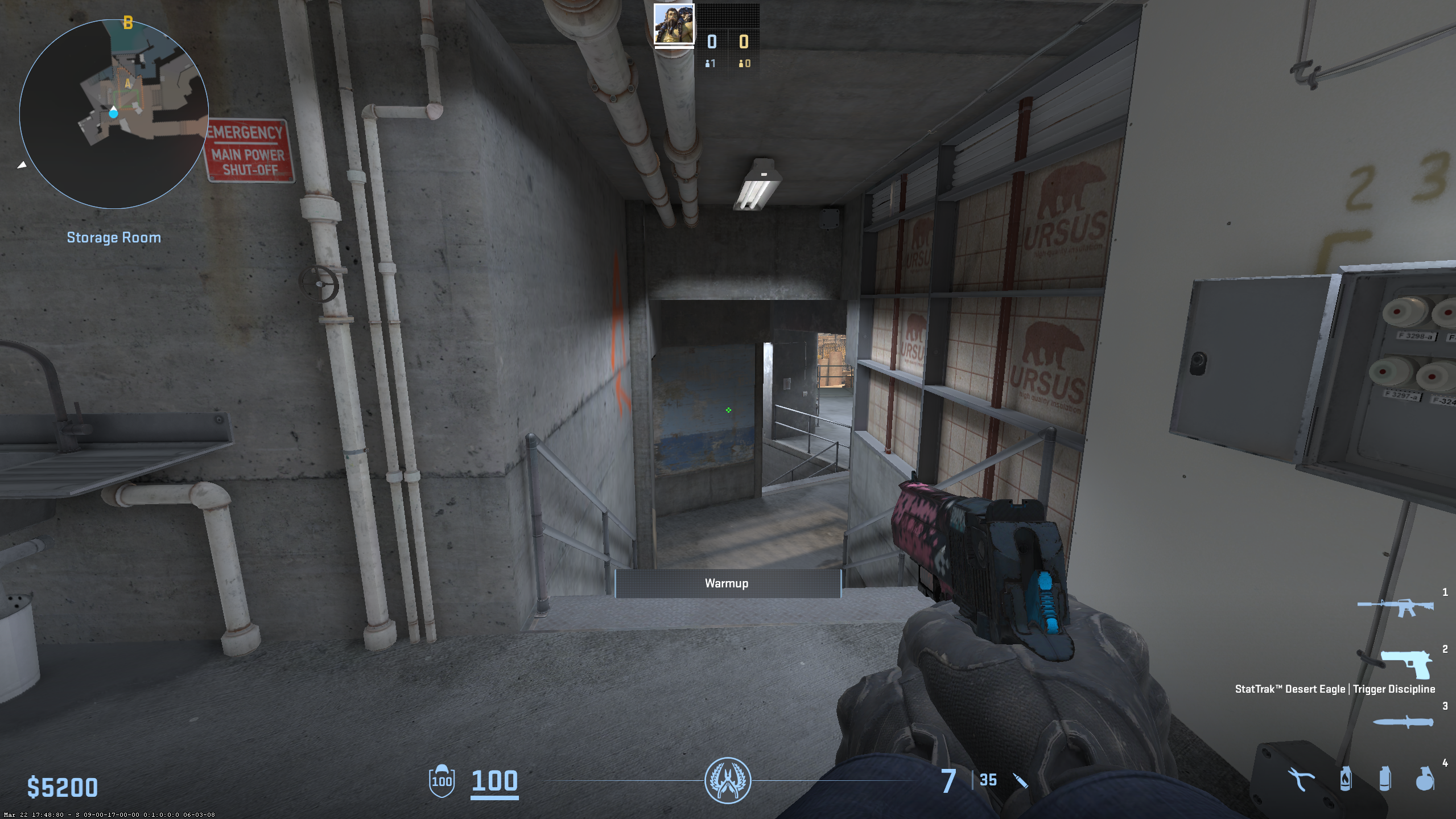 M0NESY's crosshair on Overpass in CS2.