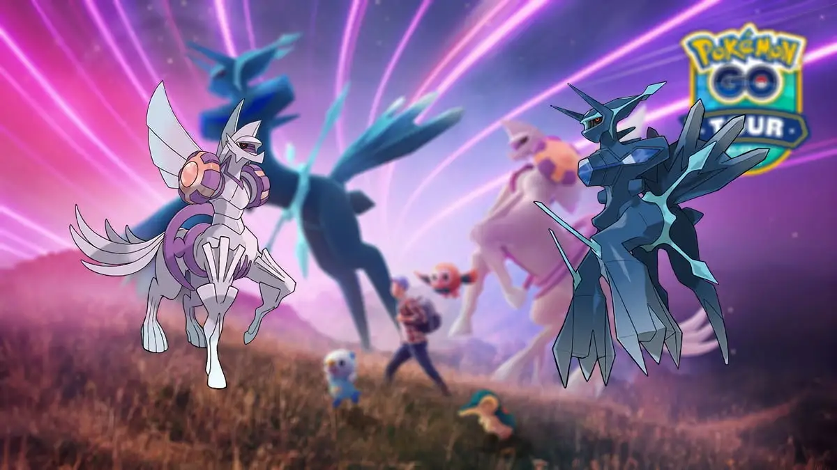 Origin Forme Dialga and Origin Forme Palkia in Pokemon Go