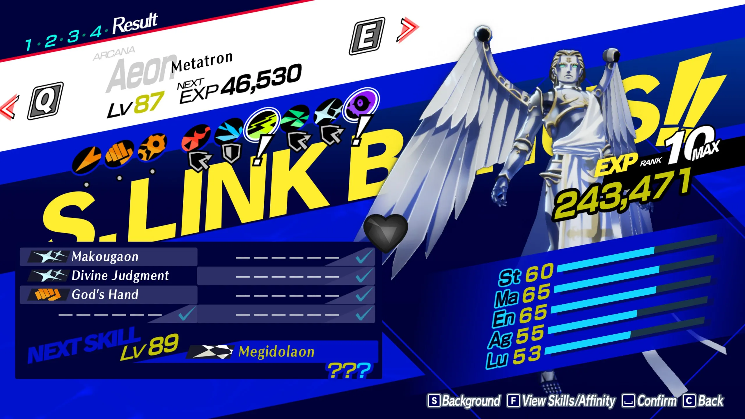 An image of the Special Fusion Metatron in Persona 3 Reload.