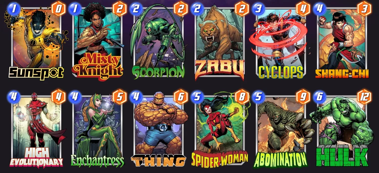 Marvel Snap deck