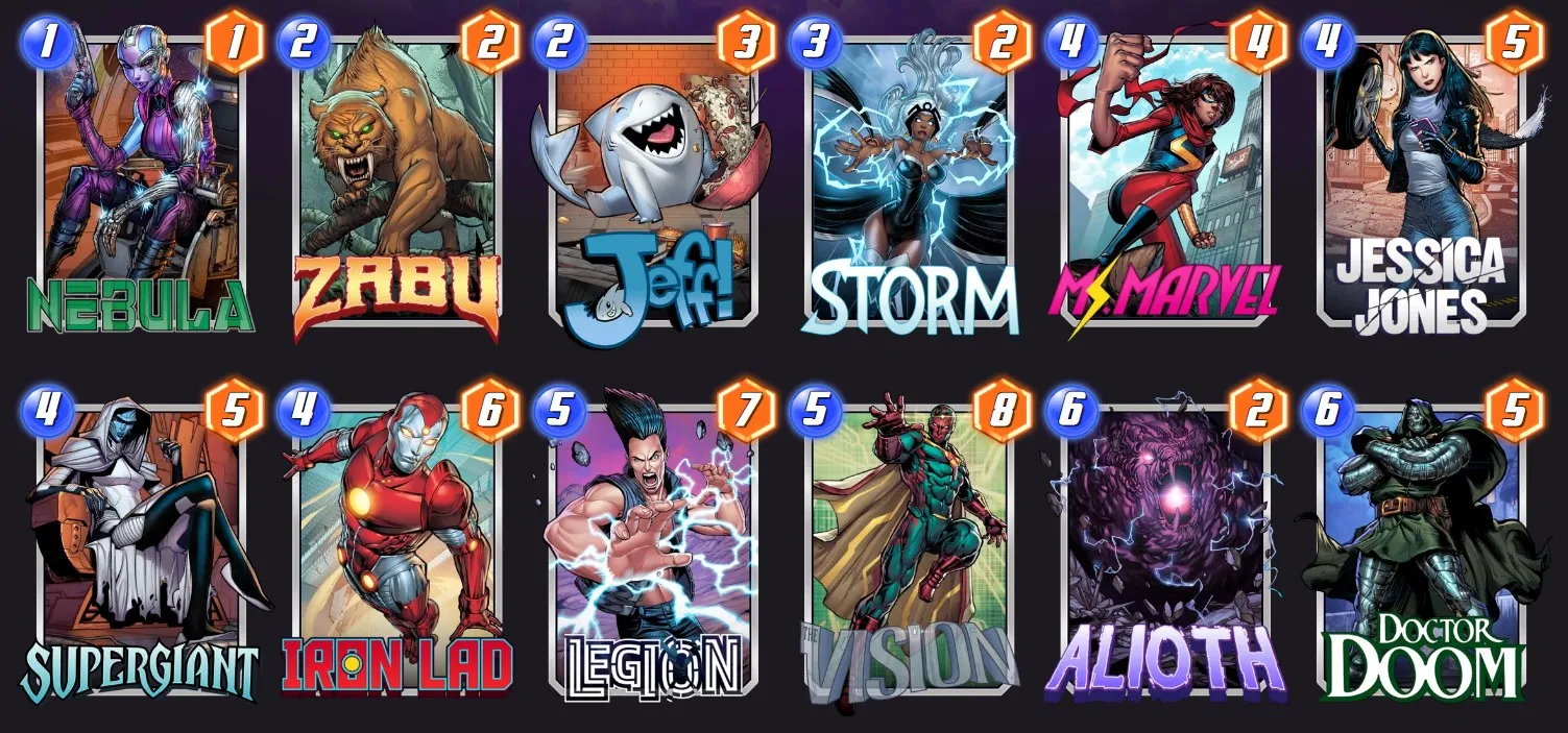 Marvel Snap Lockdown deck