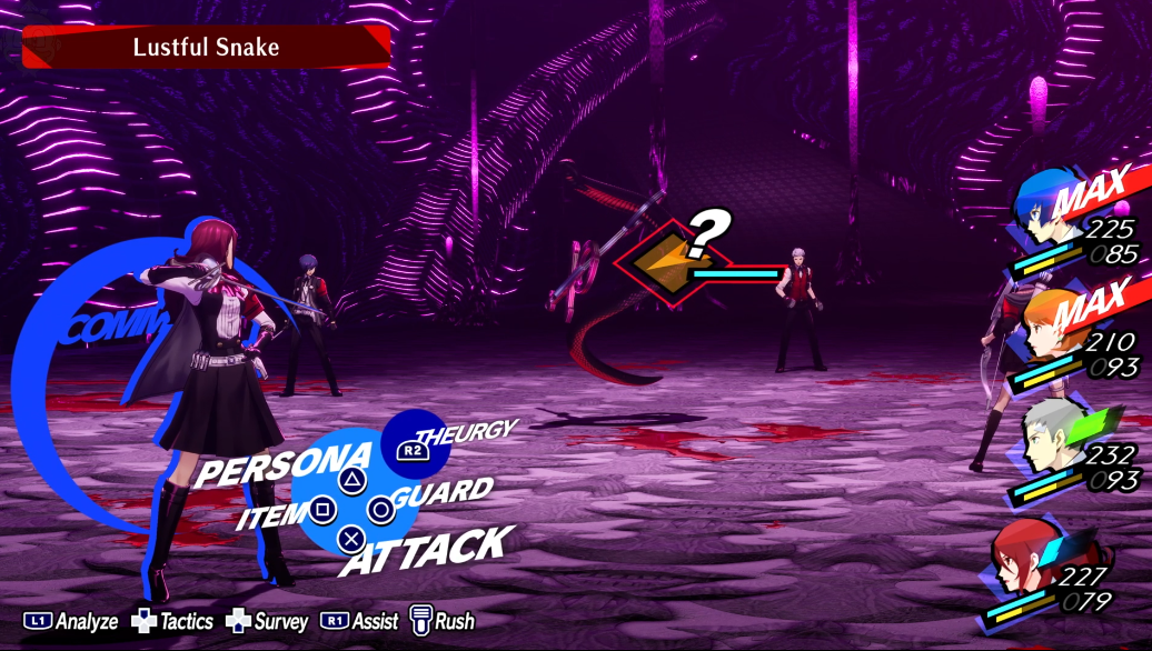 Lustful Snake fight in Persona 3 Reload