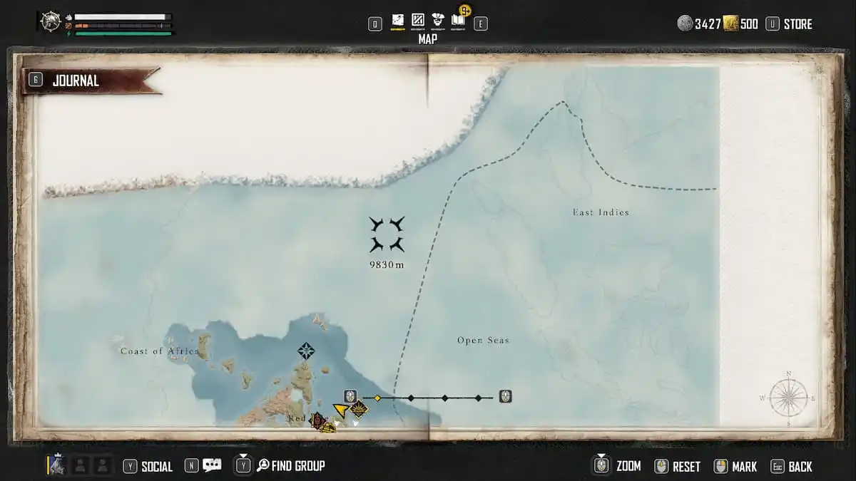 Skull and Bones map