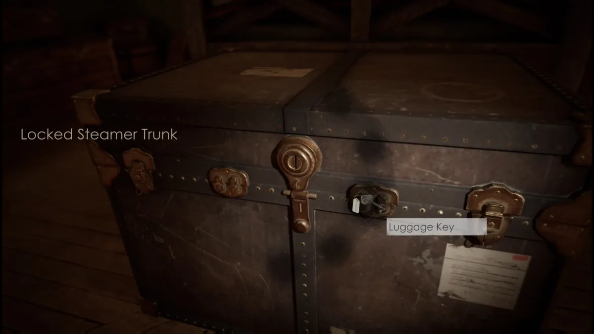 Locked Steamer Trunk in Jeremy's Room