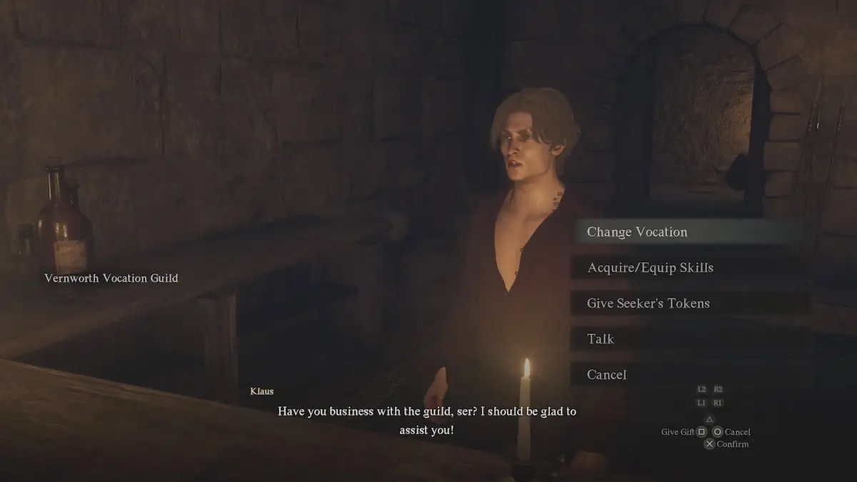 Speaking with Vernworth Vocation guild in Dragon's Dogma 2