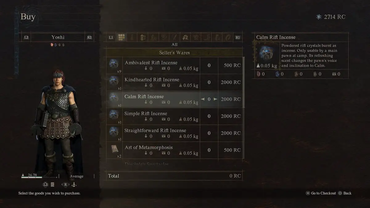 Rift Crystals Vendor in Dragon's Dogma 2.