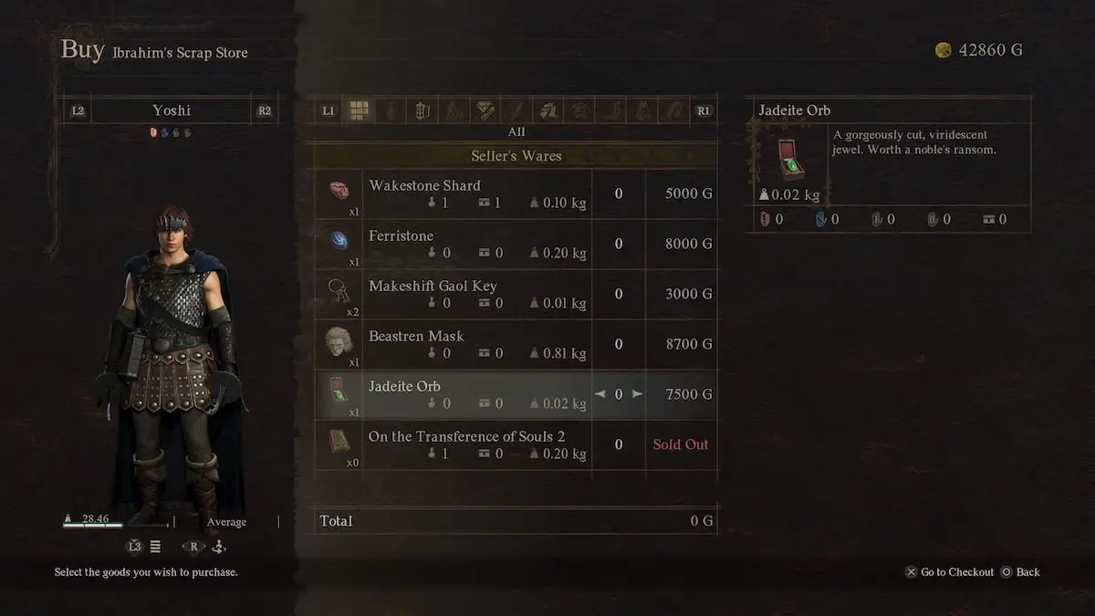 Ibrahim's wares in Dragon's Dogma 2.