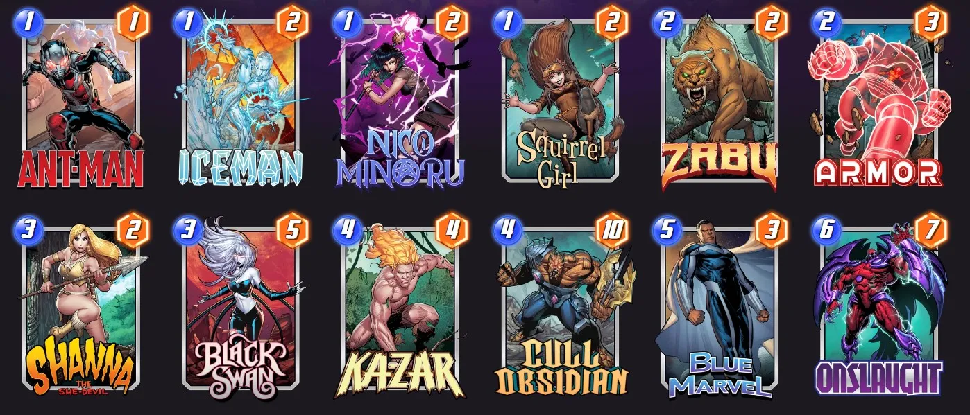 A Ka-Zar Zoo deck build in Marvel Snap