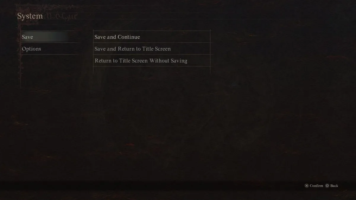 dragon's dogma 2 menu screen