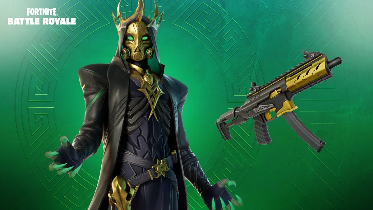 Fortnite Hades skin and Harbinger SMG