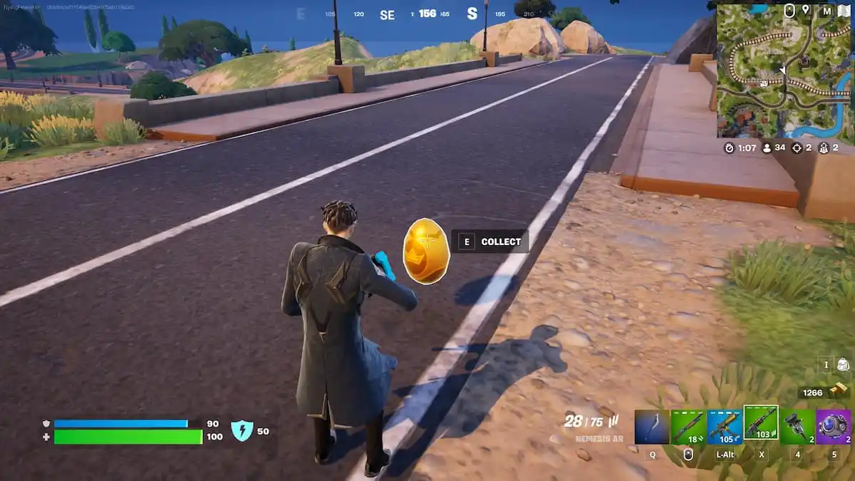 Golden Egg lying on the ground in Fortnite