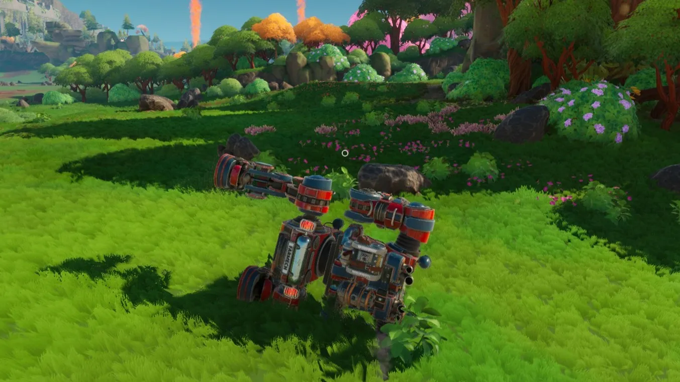 A fallen over Mech in Lightyear Frontier.