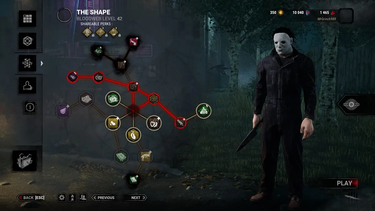 The Shape from Dead by Daylight and his Bloodweb