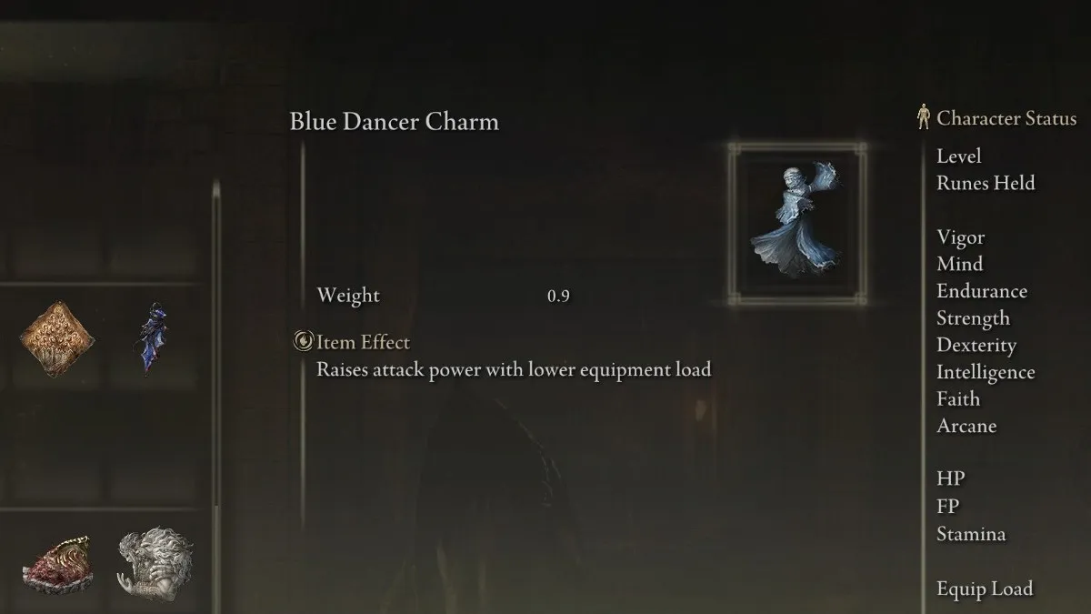 The Blue Dancer charm item in Elden Ring.