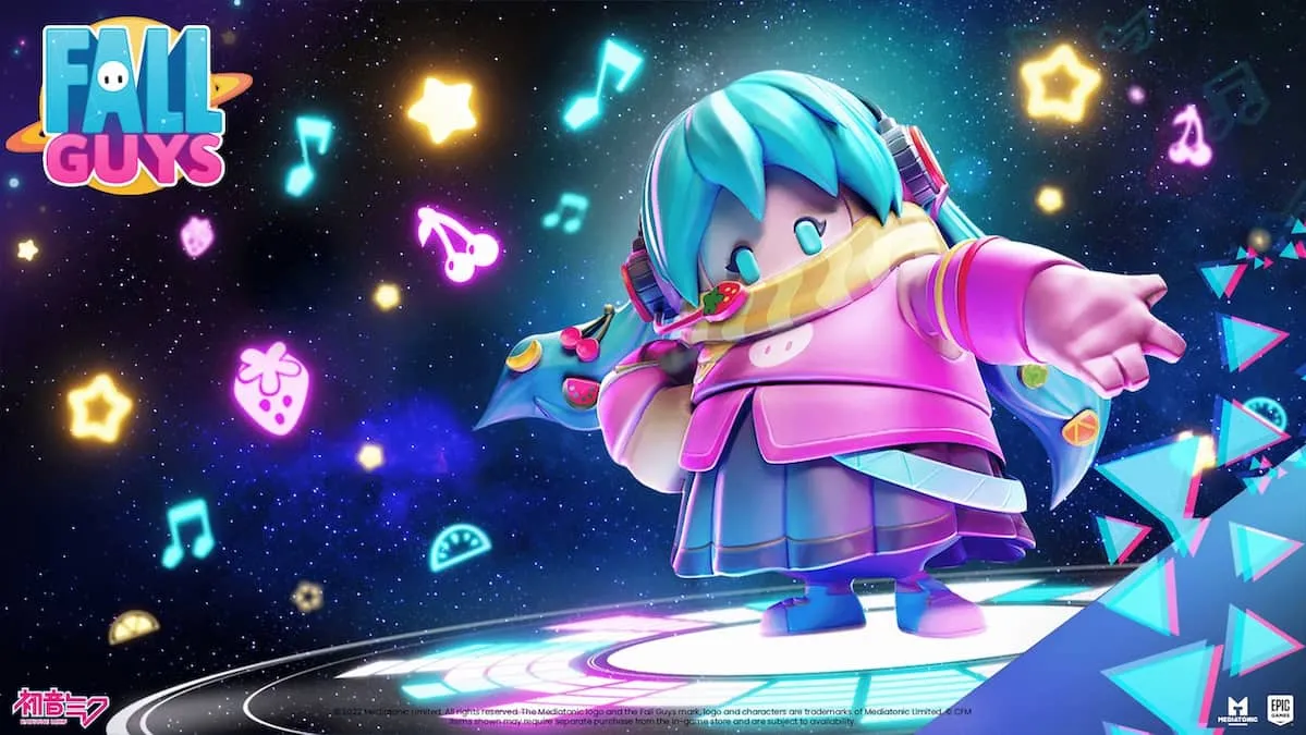 Hatsune Miku's cosmetic in Fall Guys