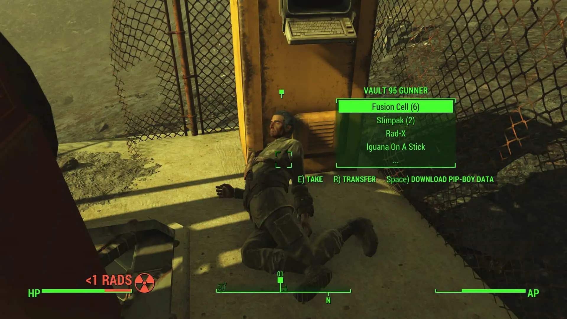 A dead Gunner in Fallout 4.