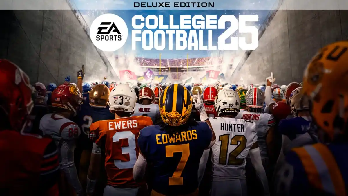 Cover art for the deluxe edition of EA College Football 25.