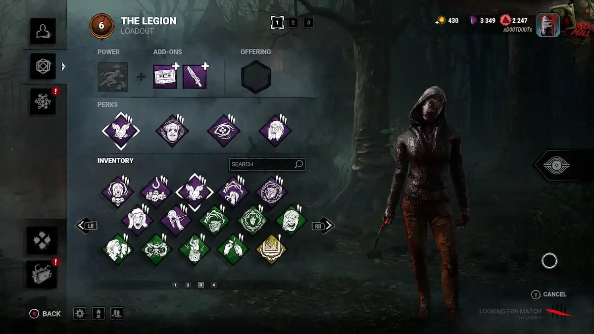 a legion build in dead by daylight