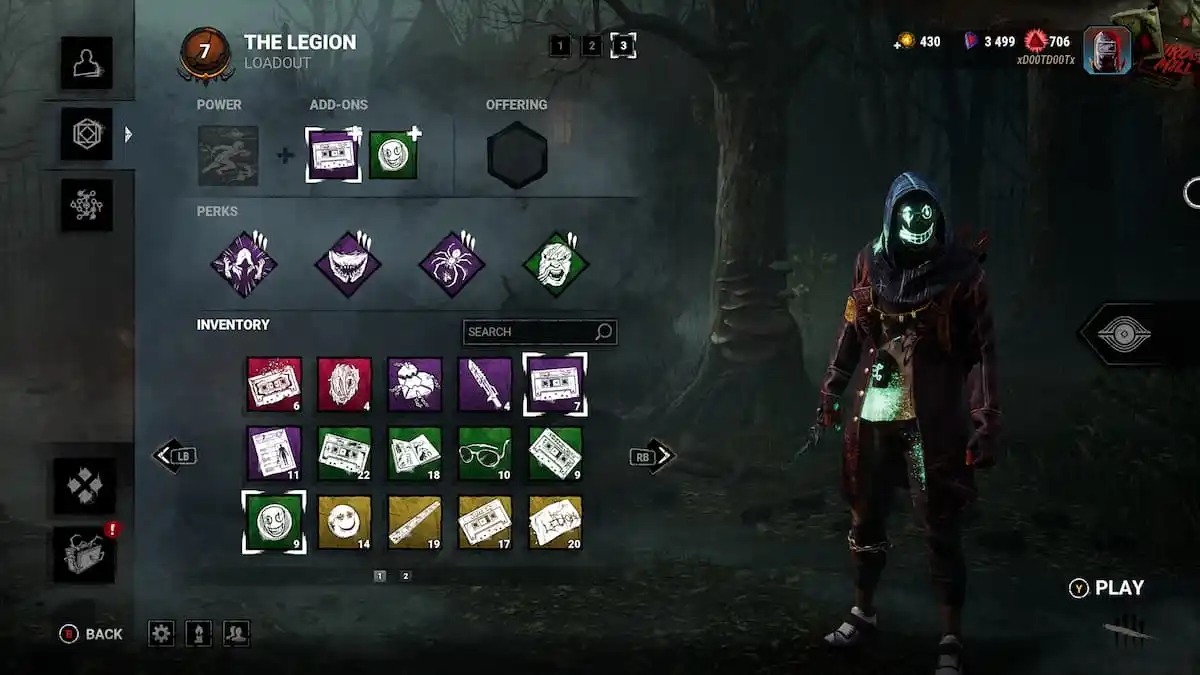 a legion build in dead by daylight