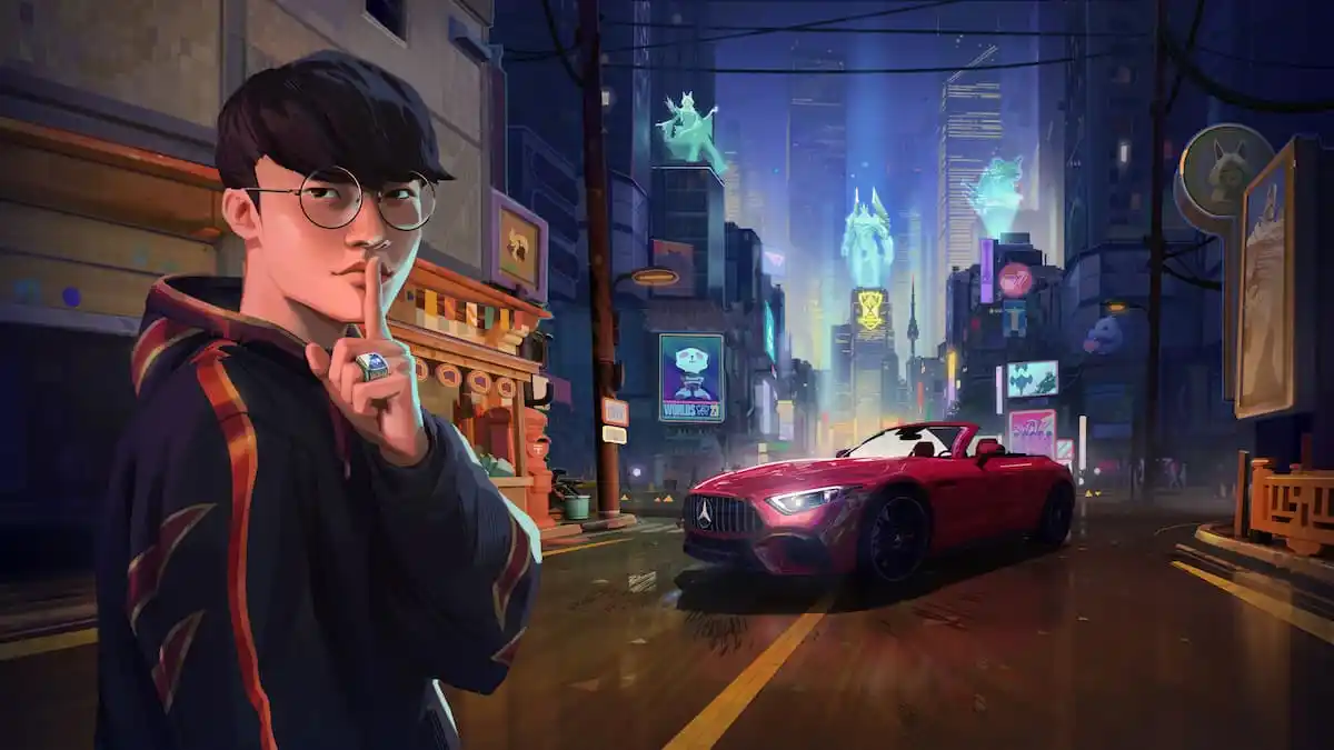 Mercedes-Benz artwork in honor of Faker's career