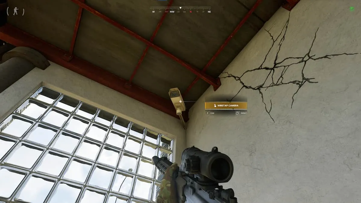 Standing underneath camera to hack it in Gray Zone Warfare