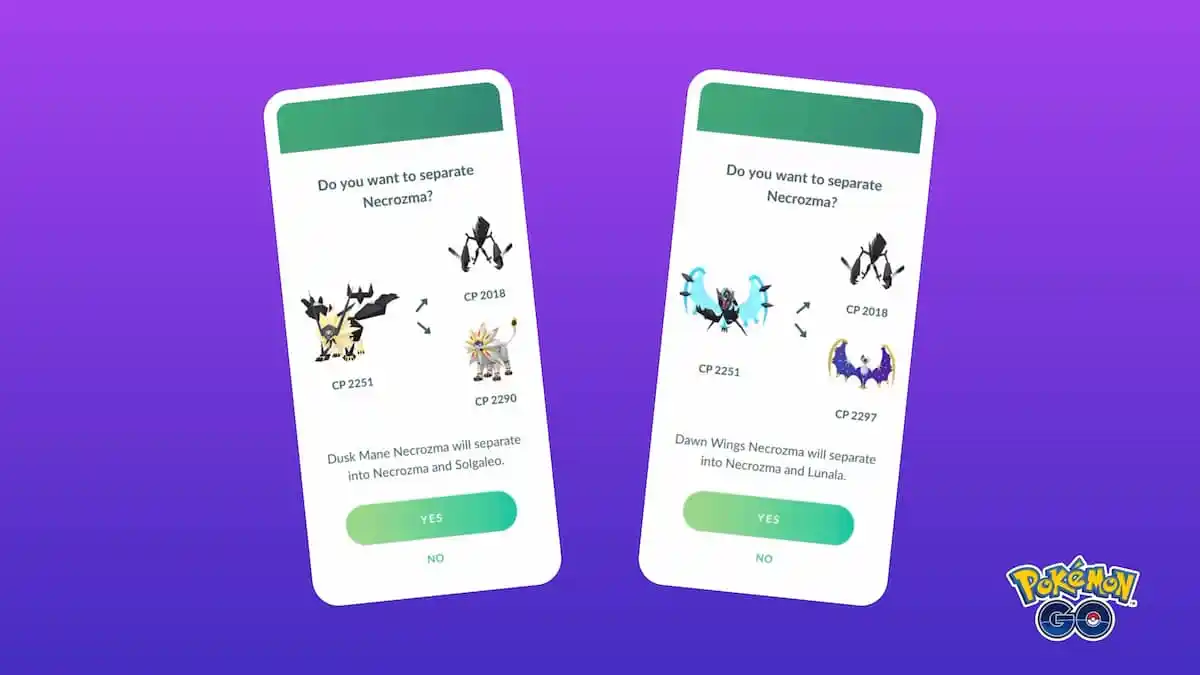 How to separate Necrozma's fused forms in Pokemon Go.