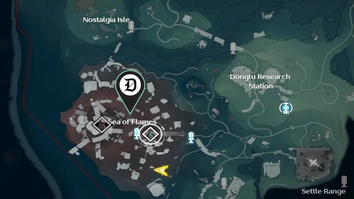 The Wuthering Heights map marking a location of Chaserazer.