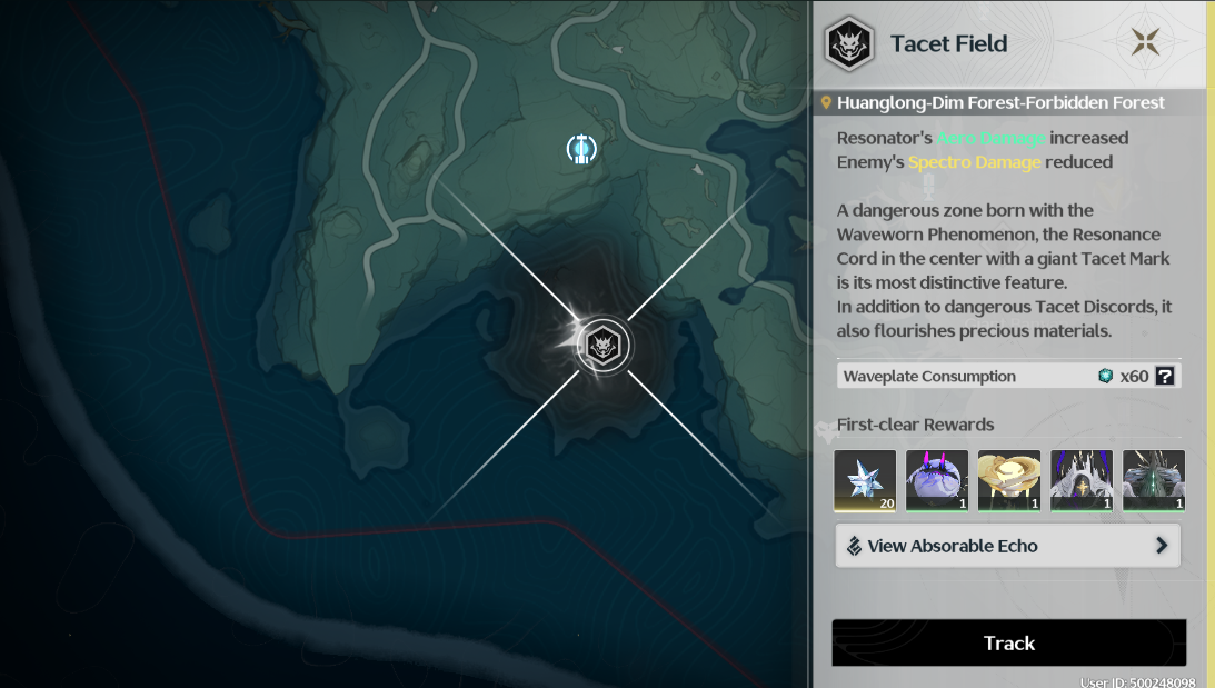 Dim Forest Tacet Field location